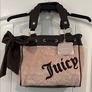 Juicy Couture Pink and Brown Dreams Tote Bag with Signature Style